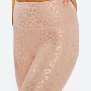 ZYIA Gold Leopard Print High-Waisted Leggings